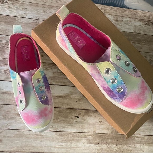 Sugar slip on laceless cute fun tie dye casual sneakers size 7. Sgr gemstone - Picture 9 of 15